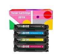 Cartucce toner 201X compatibili con CF400X 201A CF400A per HP Color LaserJet Pro M252dn M252dw M252n M270 Series M274dn M274n MFP M270 Series MFP M277c6 MFP M277dw MFP M277n(CMYK Set,High Yield)