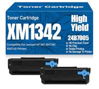 Cartucce toner 24B7005 M1342 XM1342 XM3142 ad alta capacità, senza chip Compatibile per Lexmark M1342 XM1342 XM3142 Stampanti 18.000 pagine,24B7005-2PC