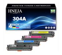 Cartucce Toner 304A per HP CP2020 CP2024 CP2025 CP2026 CP2027 CP2024n CP2024dn CP2025n CP2025dn CP2025x Stampanti, CC530A CC531A CC533A CC532A Sostituzione Cartuccia Toner,4 Colors-1 Pack