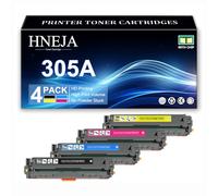 Cartucce Toner 305A per HP M351 M351a M375nw M475dw M451 M451dn M451dw M451nw M475 M475dn Stampante, Cartuccia Toner Ricambio Ad Alta Capacità CE410A CE411A CE412A CE413A,4 Colors-1 Pack