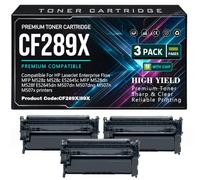 Cartucce toner 89X CF289X con chip per HP M528dn M528f E52645dn M507dn M507dng M507n M507x M528z M528c E52645c, 10000 pagine.,CF289X-3PC