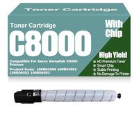 Cartucce toner a colori compatibili C8000 106R04050, 106R04051, 106R04052 e 106R04053, ad alta capacità, per Xerox Versalink C8000 Stampanti,Black-C8000