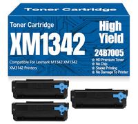 Cartucce toner ad alta capacità 24B7005 compatibili per M1342 XM1342 XM3142 Toner per Lexmark M1342 XM1342 XM3142 Stampanti Senza chip, alta capacità, 18.000 pagine,24B7005-3PC