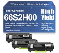 Cartucce toner ad alta capacità per stampanti Lexmark MS531dw e MS631dw Toner compatibile 66S2H00 per Lexmark MS531dw, MS631dw, MS632dwe MX532adwe, MX632adwe Stampanti con chip,66S2H00-3PC