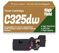 Cartucce toner C325 (K/C/M/Y) Nero Ciano Magenta Giallo per Xerox Fujifilm Apeos, compatibili ad alta capacità e alta capacità per Xerox Fujifilm Apeos C325 C325dw C325df C325dw,C325dw-Magenta