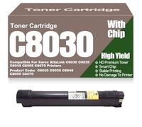 Cartucce toner C8030 C8035 C8045 C8055 C8070 Nero Giallo Magenta Ciano Toner per Xerox, Alta capacità Compatibile per Xerox C8030 C8035 C8045 C8055 C8070 Stampanti,Black-C8030