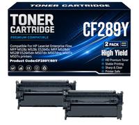 Cartucce toner CF289Y 89Y con chip per HP MFP M528z M528c E52645c M528dn M528f E52645dn M507dn M507dng M507n M507x Stampanti Elevata capacità di stampa 20000 pagine,CF289Y-2PC