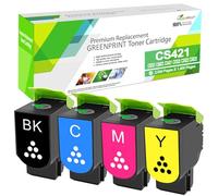 Cartucce Toner Compatibili 4 colori Set CS421 CS521 CS622 CX421 CX522 CX622 CX625 Capacità Standard per Stampanti Lexmark CS421dn CS521dn CS622de CX421adn CX522ade CX622ade CX625ade CX625adhe
