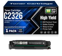 Cartucce toner compatibili C2326 (24B7502 24B7499 24B7500 24B7501) per Lexmark C2326 XC2326 Stampanti con chip Alta capacità 6000 pagine
