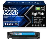 Cartucce toner compatibili C2326 (24B7502 24B7499 24B7500 24B7501) per Lexmark C2326 XC2326 Stampanti con chip Alta capacità 6000 pagine