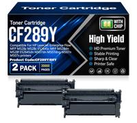 Cartucce toner compatibili CF289Y 89Y chip ad alta capacità per HP MFP M528z M528c 52645c MFP M528dn M528f 52645dn M507dn M507dng M507n M507x Stampanti,CF289Y-2PC