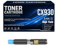 Cartucce toner compatibili CX930 85D0HK0 85D0HCO 85D0HMO 85D0HY0 per Lexmark CX930DSE CX931DSE CX931DTSE Stampanti con chip Alta capacità di stampa