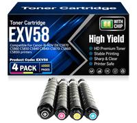 Cartucce toner compatibili EXV58 con chip, ad alta capacità e resa per Canon iR-ADV DX C5870 C5860 C5850 C5840 C5840i C5870i C5860i C5850i