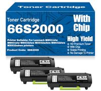 Cartucce toner compatibili nere ad alta capacità 66S2000 per Lexmark MS531dw MS631dw MS632dwe MX532adwe MX632adwe Stampanti con chip,66S2000-3PC
