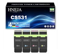 Cartucce Toner Compatibili per Lexmark CS531 CS531dw CX532 CX532adwe CS632 CS632dwe CX635 CX635adwe Stampanti, 75M20K0 75M20C0 75M20M0 75M20Y0 Ricambio Cartuccia Toner,4 Colors-1 Pack