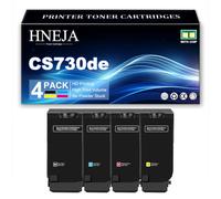 Cartucce Toner Compatibili per Lexmark CX730de CS730de CS735de CX735adse | Alta Resa 71C2HK0 71C2HC0 71C2HY0 71C2HM0 Cartuccia Toner Sostitutiva,4 Colors-1 Pack