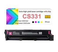 Cartucce Toner CS331 Compatibili per Stampanti Multifunzione per Lexmark CS331 CS431 CX331 CX431 CS331dw CX331adwe CS431dw CX431adw, 1500 Pagine (Con Chip),Magenta-1 set