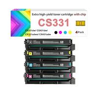 Cartucce Toner CS331 Compatibili per Stampanti Multifunzione per Lexmark CS331 CS431 CX331 CX431 CS331dw CX331adwe CS431dw CX431adw, 1500 Pagine (Con Chip),4Color-1 set