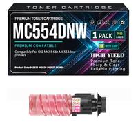 Cartucce toner MC554dn Nero Ciano Giallo Magenta per OKI 842835 842836 | 842837 842838 Toner per OKI MC554dn MC554dnw Stampanti con chip Alta capacità di stampa,Magenta-MC554dnw