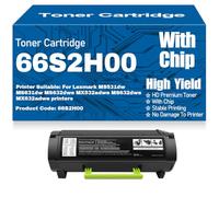 Cartucce toner nero ad alta capacità MS632dwe compatibili con chip 66S2H00 per Lexmark MS531dw MS631dw MS632dwe MX532adwe MX632adwe Stampanti,66S2H00-1PC