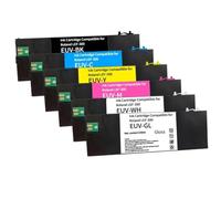 Cartuccia a inchiostro ricaricabile da 220 ml compatibile con Roland LEF-20 LEF-10 LEF-12 LEF-300 LEC-330 LEC-300 LEC540 Modelli ECO EUV2 EUV3 EUV4 EUV5 Cartuccia vuota(6pcs(BK C M Y WT GL))