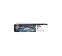 HP 981A Magenta, Cartuccia Inchiostro Originale | Compatibile con HP PageWide Serie Enterprise Color 556 e Enterprise Color Flow MFP 586Z, 6000 pagine (J3M69A)