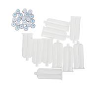 Cartuccia Adesiva con Pistone 10 Pezzi in Plastica Ab 50ml 1: 1 | Compatibile con Miscelatore Statico e Standard, per Resina Epossidica, Manutenzione e Assemblaggio