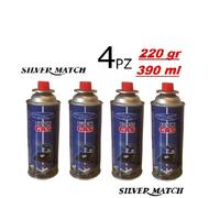 Cartuccia/Bombola/Bomboletta gas Butano 220g - SilverMatch 4 pezzi