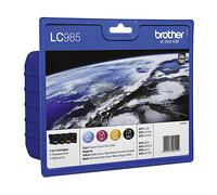 Brother LC-985VALBPDR cartuccia d'inchiostro 4 pz Originale Nero, Ciano, Magenta, Giallo