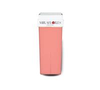 Cartuccia Cera - Diverse Fragranze - Ricarica per Rullo Roll-On per Depilazione - Cera Depilatoria Liposolubile per Ceretta - Miraflores Original MADE IN ITALY - 100ml 24pz (Titanio Rosa)