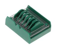 Cartuccia clip per legatura trasparente Supporto in polimero con 6 clip caricate, formato compatto per attività impostazione ' inventario Porta clip in polimero Clip precaricate Guscio