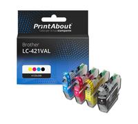 Cartuccia compatibile Brother LC-421VAL - 4 colori Multipack