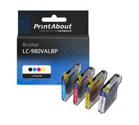 Cartuccia compatibile Brother LC-980VALBP - 4 colori Multipack