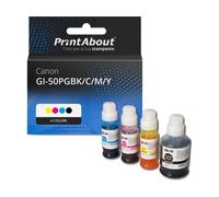 Cartuccia compatibile Canon GI-50PGBK/C/M/Y - 4 colori Alta capacità Multipack