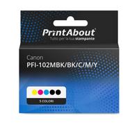 Cartuccia compatibile Canon PFI-102MBK/BK/C/M/Y - 5 colori Multipack