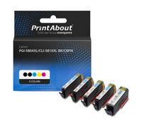 Cartuccia compatibile Canon PGI-580XXL PGBK/CLI-581XXL BK/CMYK - 5 colori Extra Alta Capacità Multipack
