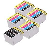 CARTUCCIA COMPATIBILE CIANO MAGENTA GIALLO NERO 20 PEZZI E1811 PER EPSON XP-30