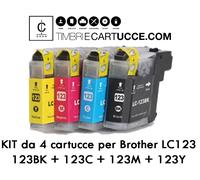Cartuccia COMPATIBILE con BROTHER LC-123 - 123BK, 123C, 123M, 123Y