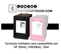 Cartuccia COMPATIBILE con HP 304XL nero (N9K08AE) colore (N9K07AE)