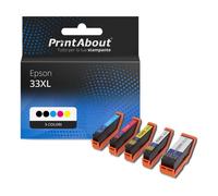 Cartuccia compatibile Epson 33XL (C13T33574012) - 5 colori Alta capacità Multipack