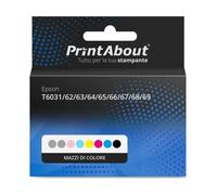 Cartuccia compatibile Epson T6031/62/63/64/65/66/67/68/69 - Mazzi di colore Alta capacità Multipack