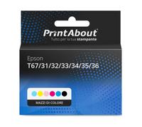 Cartuccia compatibile Epson T67/31/32/33/34/35/36 (T673) - Mazzi di colore Multipack