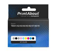 Cartuccia compatibile Epson T8041/42/43/44/45/46/47/48/49 - Kit colori Multipack