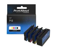 Cartuccia compatibile HP 712 (3ED67/68/69/70A) - 4 colori Multipack