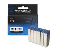 Cartuccia compatibile HP 727 (B3P19/20/21/22/23/24A) - 6 colori Multipack