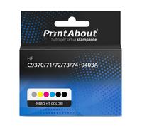Cartuccia compatibile HP C9370/71/72/73/74+9403A - Nero + 5 colori Multipack