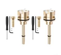 Cartuccia deviatore in ottone a 3 impostazioni per valvola doccia Delta R11000 R22000, parte di ricambio a perdita con facile installazione, finitura gialla (due set)