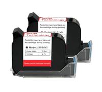 Cartuccia di inchiostro for stampante portatile da 12,7 mm 1-10PCS Cartuccia di inchiostro nero for stampante a getto d'inchiostro termico ad asciugatura rapida eco solvente 600 DPI per testo codice a