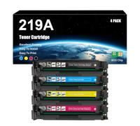 Cartuccia Di Ricambio Compatibile Con Toner HP 219A W2190A W2191A W2192A W2193A Compatibile Con Stampanti HP Color LaserJet Pro 3202dn 3202dng Pro 3202dw MFP 3302fdn 3302fdng 3302fdw,4 Colors-1 Set