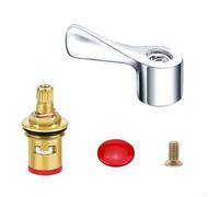 Cartuccia di ricambio per valvola del rubinetto con testa a leva in metallo per riparazione rubinetti cucina e bagno filettatura G1/2 corpo in ottone (segno acqua calda)